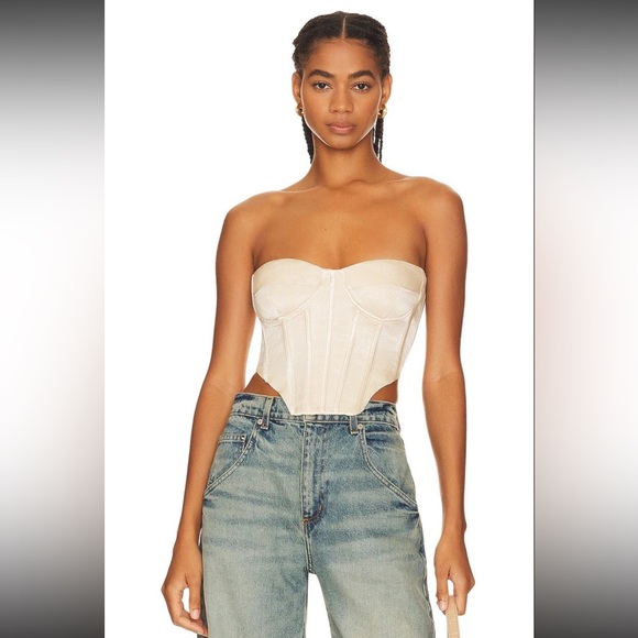 Bardot Tops - Bardot Cream Ivory Bustier Top Size Medium